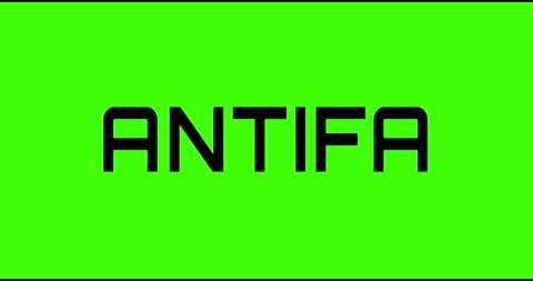 Antifa text green screen, masked glitched effect. Stock Footage 132616762