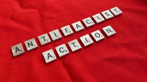 Antifa Tile Letters Theme Stock Footage 196993671
