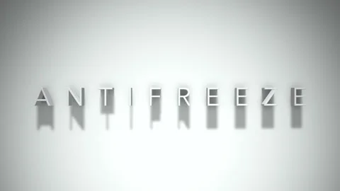 Antifreeze 3D title animation with shadows on a white background 動画素材 297514673