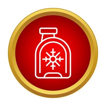 Antifreeze liquid container with snowflake icon Stock Illustration