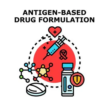 Antigen based drug formulation development process Stock Illustration