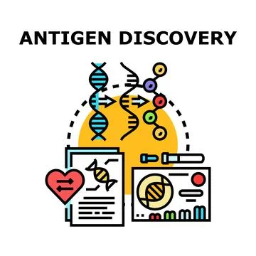 Antigen discovery research identifying molecular structures for health Stock Illustration