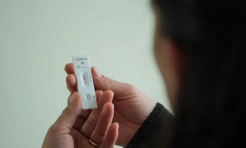 Antigen Rapid Test Covid-19 Stock Photos