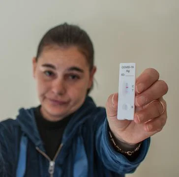 Antigen Rapid Test Covid-19 Stock Photos