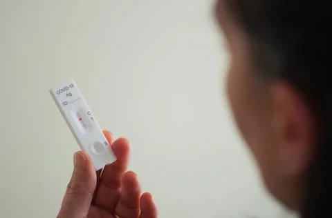 Antigen Rapid Test Covid-19 Stock Photos