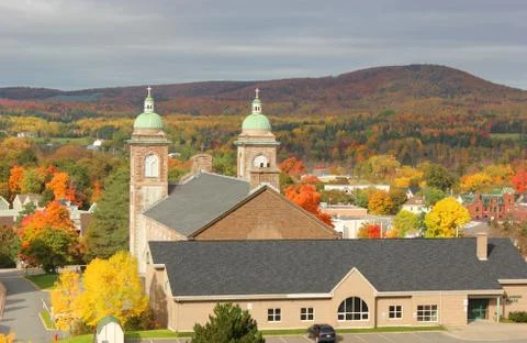 Antigonish Cathedral Fall Foliage Stock Photos