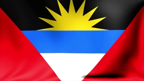Antigua and Barbuda Flag. Background Seamless Looping Animation. 4K High Video stock 71672246