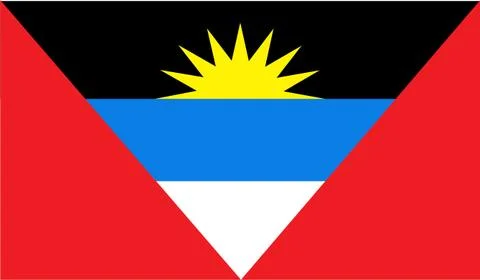 Antigua and Barbuda Flag  Stock Illustration