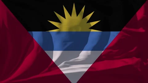 Antigua and Barbuda Flag Loop Stock Footage 295751747