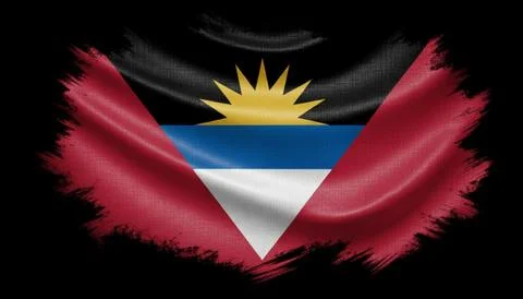 Antigua and Barbuda Flag Pattern: Caribbean Symbol and Identity Stock Illustration
