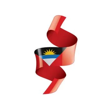 Antigua and Barbuda flag, vector illustration on a white background Stock Illustration