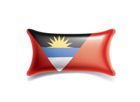 Antigua and Barbuda flag, vector illustration on a white background Stock Illustration