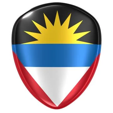 Antigua and Barbuda flag waving Stock Illustration
