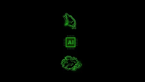 Antigua and Barbuda Map AI Chipset Technology Opener Stock Footage 337054706