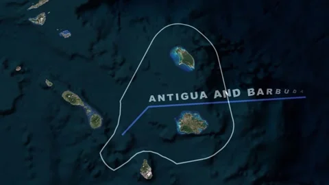 Antigua and Barbuda Map Animation Stock Footage 273236946