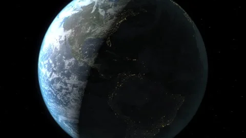 Antigua and Barbuda map on Earth at night Stock Footage 289712380
