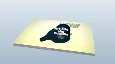 Antigua and Barbuda Map Unfolding Stock Footage 283801805