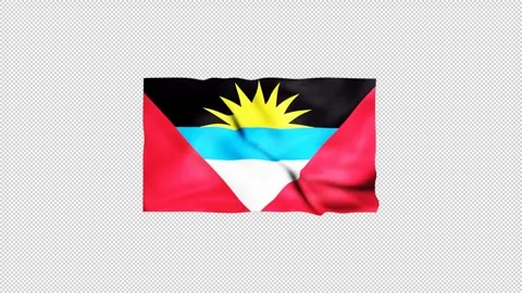 Antigua barbuda flag fluttering in the wind Stock Footage 305811663