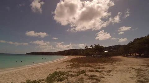 Antigua Beach Timelapse Video stock 49642082