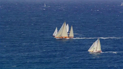 Antigua Classic Sailing Week 2013 5 Stock Footage 24483077