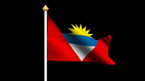 Antigua flag Video stock 557125