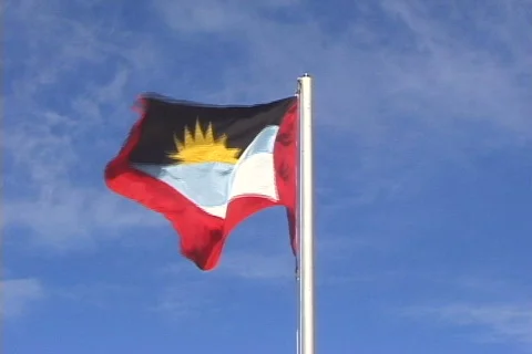 Antigua Flag Stock Footage 816116