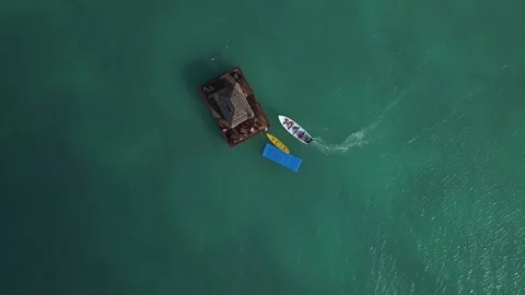 Antigua-Floating Bar Beach Stock Footage 134214931