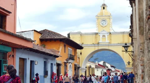 ANTIGUA GUATEMALA ARCH Stock Footage 59584099