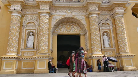 ANTIGUA GUATEMALA CHURCH 4K Stock Footage 59585727