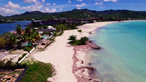 Antigua Jolly Beach Stock Footage 255505841