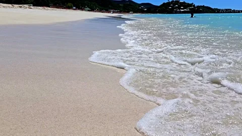 Antigua Jolly Beach Waves Stock Footage 255505255