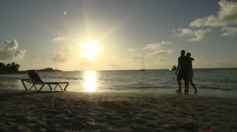 Antigua Sunset Stock Footage 22343327
