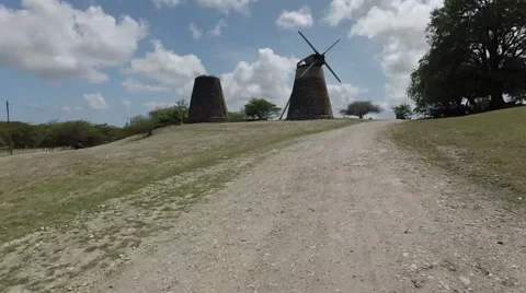 Antigua Windmill Video stock 49616931
