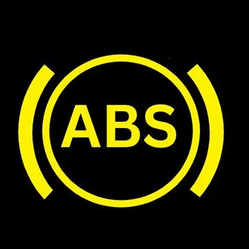 Antilock braking system ABS warning light car indicator of ABS malfunction d Stock Illustration