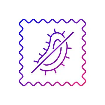 Antimicrobial fabric feature gradient linear vector icon Stock Illustration