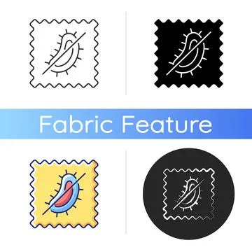 Antimicrobial fabric feature icon Stock Illustration