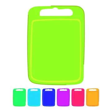 Antimicrobial plastic cutting board vector cartoon graphic Stock Illustration