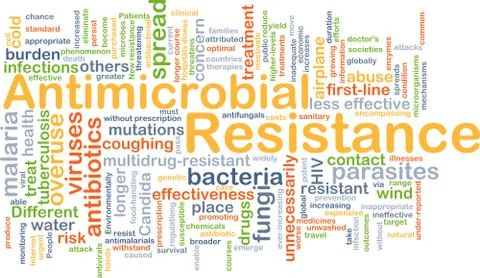 Antimicrobial resistance background concept Stock Illustration