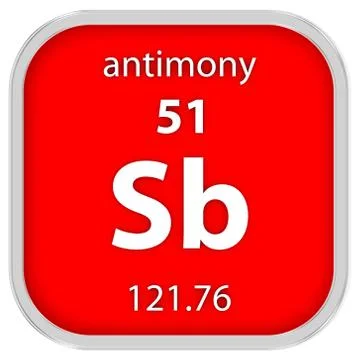Antimony material sign 写真素材