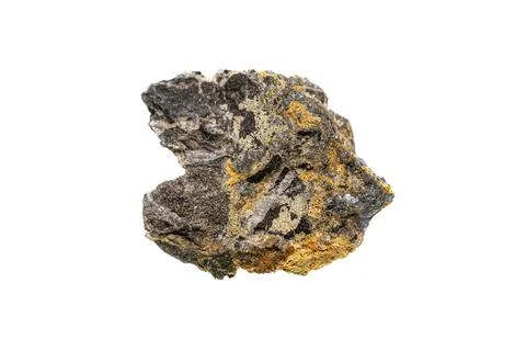 Antimony ore on white background 库存照片