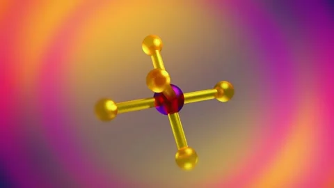 Antimony Particle or Molecule in Microscopic World Stock Footage 342143425