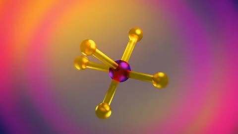 Antimony Particle or Molecule in Microscopic World 00058 Stock-Illustration