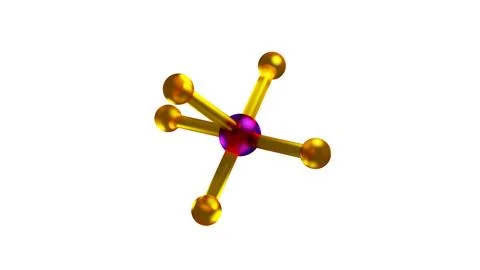 Antimony Particle or Molecule over White Background0 Ilustração Stock