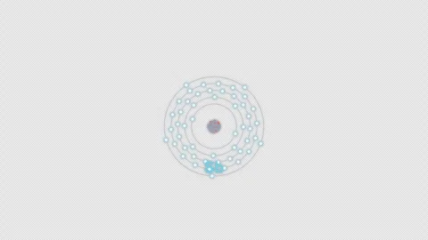 Antimony Sb Bohr Atom Model Clean No Text Animation Video Overlay Alpha 4K Stock-Footage 339369224