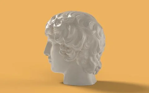 Antinous 3d head Stock Illustration