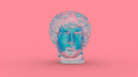 Antinous 3d head Stock Illustration