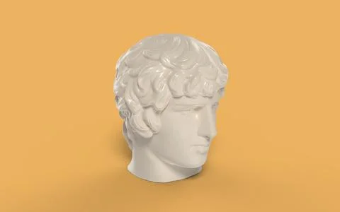Antinous 3d head Stock Illustration