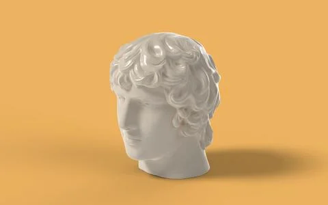 Antinous 3d head Stock Illustration