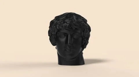 Antinous 3d head Stock Illustration