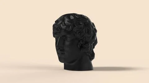 Antinous 3d head Stock Illustration